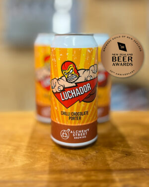 Luchador fruit beer can by Alchemy Street Brewing – NZBA 2026 Bronze medal, Fruit & Flavoured
